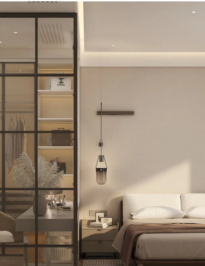 Clover III Luxe zone — master bedroom with a walk-in wardrobe